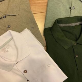 Camisa Masculina Social Gola Polo Ogochi Slim Manga Curta