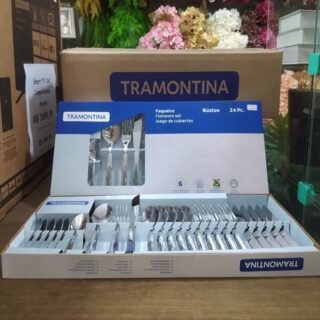 Jogo Talheres Faqueiro Búzios Aço Inox 24 Peças Tramontina
