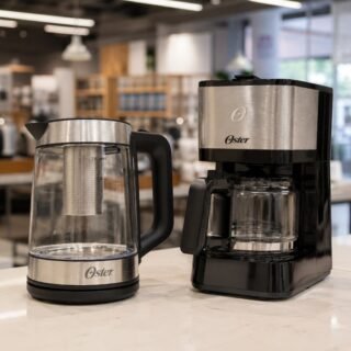 Kit Chaleira Elétrica Oster Tea e Cafeteira Inox Compacta – 220V