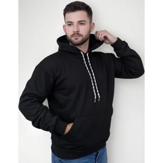 Moletom Canguru Algodão Unissex Blusa De Frio Flanelado Liso