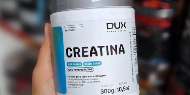 Creatina Monohidratada Sem Sabor – Pote 300g – Suplementação Treino Academia, Ganho Muscular Hipertrofia, Força Energia Resistência, Suplementos Naturais – DUX HUMAN HEALTH