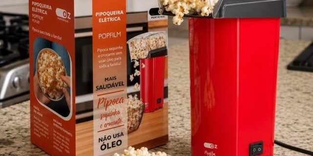 Pipoqueira Elétrica Popfilm Manteiga Sem Oleo 900w 127v