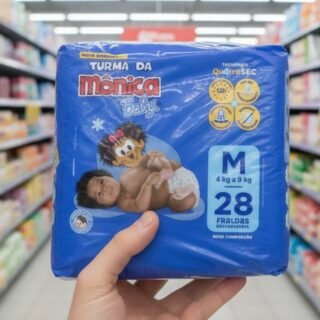 Fralda Turma da Mônica Baby Jumbo M 28 Unidades