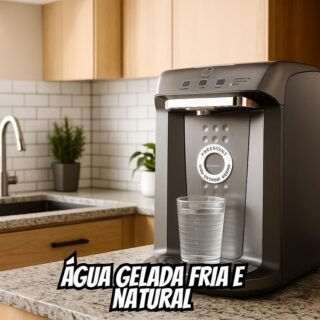 Purificador de Água Gelada Fria e Natural Elétrico Compacto Eletronico placa Electrolux Alerta troca de Filtro refil 12 meses ou 3000l Painel Touch Bivolt Prata PA26G