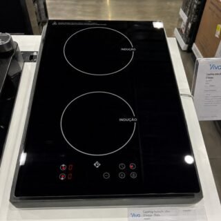 Cooktop De Indução 2 Boca Preto Com Trava De Segurança Painel Touch Screen