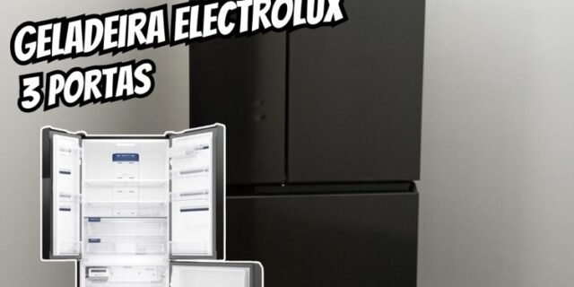 Geladeira Electrolux Frost Free Inverter 596L AutoSense 3 Portas Cor Black Inox Look