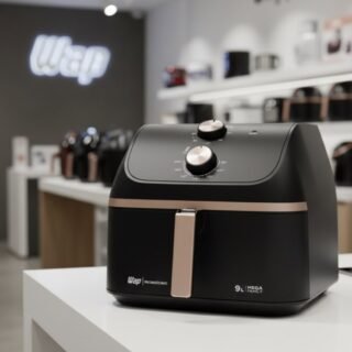 Wap Fritadeira Air Fryer Mega Family 9 Litros Com Cesto Amplo E Circulação De Ar 360°, Timer Sonoro 1900w 127v