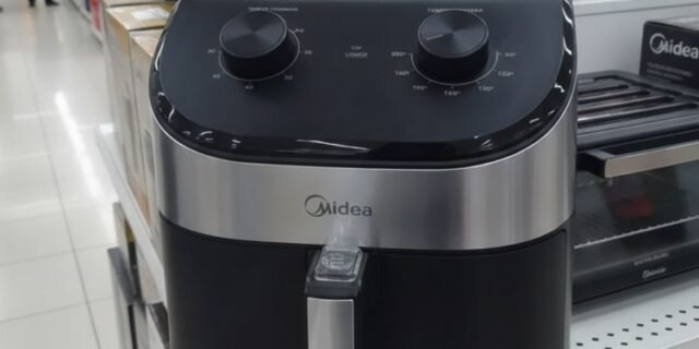 Fritadeira Air Fryer 5,5l Widemax Com Interior De Alumínio 1900w Midea