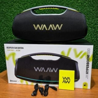 Caixa de Som Boombox Waaw by Alok Hyperboom 1000 Bluetooth À Prova d’Água 180W RMS