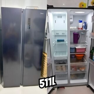 Geladeira/refrigerador Midea Smart Frost Free Side By Side Inox 511l Mdrs710fgd46
