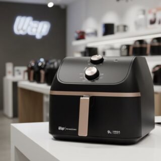 Wap Fritadeira Air Fryer Mega Family 9 Litros Com Cesto Amplo E Circulação De Ar 360°, Timer Sonoro 1900w 127v