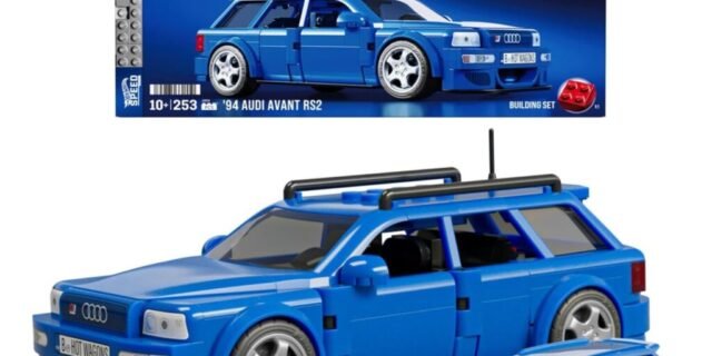 Veículo Mattel Brick Shop Speed Audi Avant RS2 1994 | Modelo Exclusivo de Montar, Com Aprox. 13 cm, Recomendado para Crianças a Partir dos 8 Anos