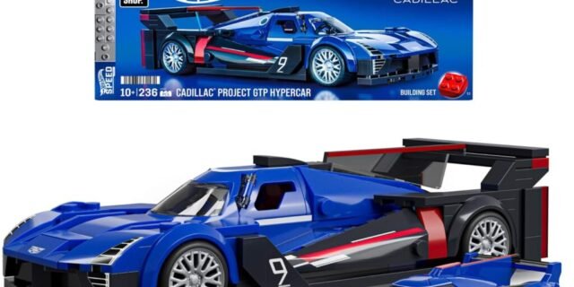 Veículo Mattel Brick Shop Speed Cadillac Project GTP Hypercar | Modelo de Montar, Com Aprox. 14 cm, Recomendado para Crianças a Partir dos 8 Anos