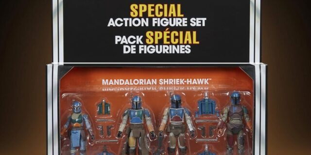 STAR WARS The Vintage Collection Mandalorian Shriek-Hawk, The Mandalorian 9,5 cm colecionável pacote com 4 (exclusivo da Amazon)