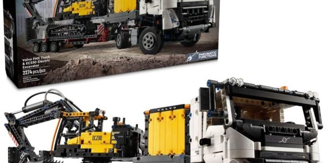 LEGO Technic Caminhão FMX e Escavadeira Elétrica EC230 da Volvo 42175