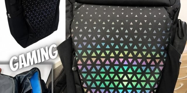 Mochila Dell Gaming 140t, Compatível Com Notebooks De Até 17″, Resistente À Água, Painel Frontal Reflexivo, Vários Compartimentos, Parte Traseira Em Malha Respirável, Preto