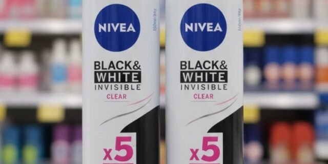 NIVEA Kit Desodorante Aerossol Black & White Clear 150ml – 2 Unidades