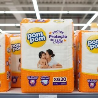 Fralda Pom Pom Protek Proteção de Mãe Jumbo XG 20 Unidades