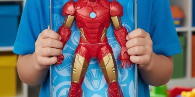 Marvel, Action Figure, Homem de Ferro, Mighty Hero Series – Brinquedo de Herói com 24 cm, Articulado