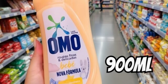 OMO Sabão Líquido Roupas Finas E Delicadas Bebê 900Ml