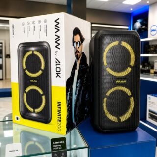 Waaw By Alok Caixa De Som Infinite 100 Bluetooth, Tipo Torre, Até 14h De Autonomia, 4 Alto-falantes, Tws, 100w Rms