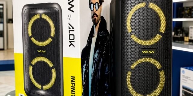 Waaw By Alok Caixa De Som Infinite 100 Bluetooth, Tipo Torre, Até 14h De Autonomia, 4 Alto-falantes, Tws, 100w Rms