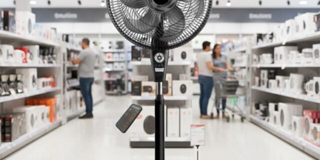Ventilador De Coluna Mallory Air Timer Ts+ Com Controle Remoto 126w, Silencioso, Com Hélice De 6 Pás, Auto Desligamento Programável De Até 7 Horas – Pr-gr – 220v