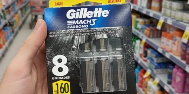 Gillette Mach3 Carbono Carga Para Aparelho De Barbear Com Carvão 8 Unidades