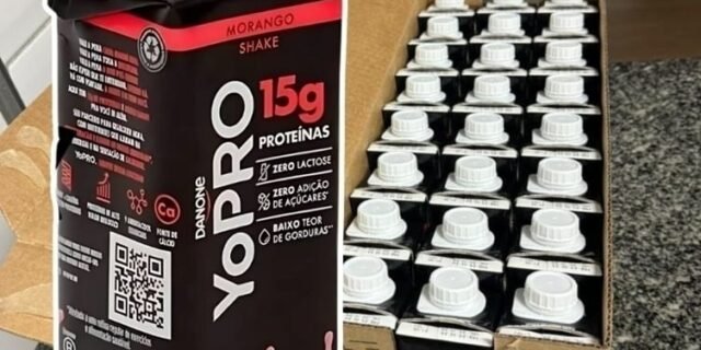 Pack YoPRO Bebida Láctea UHT Morango 15g de Proteínas 250ml -24 Unidades