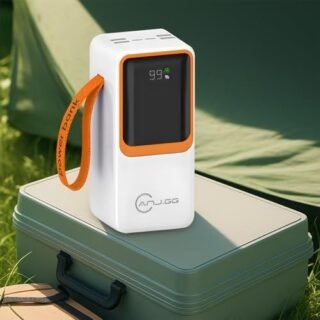 Carregador de Alta Autonomia 50000mah Conexão Digital Turbo PD para Viagens e Camping Fonte de Energia Portátil Turbo 22.5W PD Ultra Capacidade Multidispositivo (Preto)