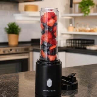 Liquidificador Individual, Preto, Dois Copos, Personal Blender 110v, Hamilton Beach