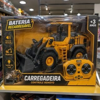 Trator Controle Remoto Grande Escavadeira Recarregável