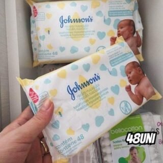 Lenços Umedecidos Johnson’s Baby Recém Nascido, 48 Unidades