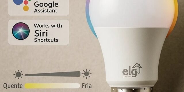 Lâmpada Inteligente de LED 10W Dimerizável, Compatível com WI-F ELG