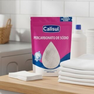 Percarbonato de Sódio 1kg 100% Puro Tira Manchas em Pó Sem Cloro, Biodegradável e Seguro para Roupas Brancas, Coloridas e Limpeza Doméstica Calisul