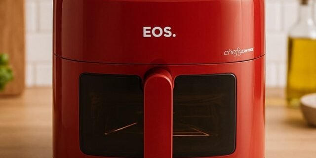 Fritadeira Sem Óleo Air Fryer Eos Chef Gourmet 6.2 Litros Compacta Digital Vermelho Eaf60v 110v