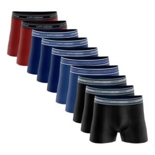 Kit 10 Cueca Boxer Lupo Algodão Conforto Masculina Leve
