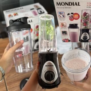 Personal Blender, Mondial, Preto/prata, 300W DG-01
