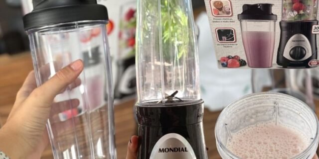 Personal Blender, Mondial, Preto/prata, 300W DG-01