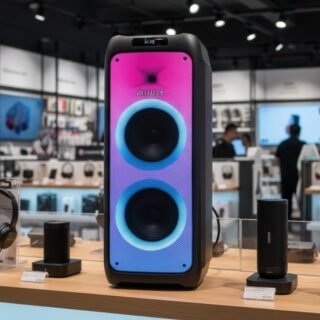 Caixa de Som PartyBox AIWA PB-06 Bluetooth 20H RGB USB TWS Preto