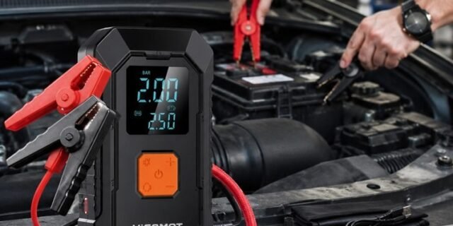 Auxiliar Partida Portátil Veicular Compressor Ar Emergência