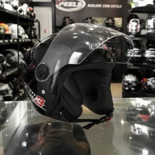 CAPACETE ABERTO PRO TORK NEW LIBERTY 3 SOLID PRETO FOSCO TAM. 56