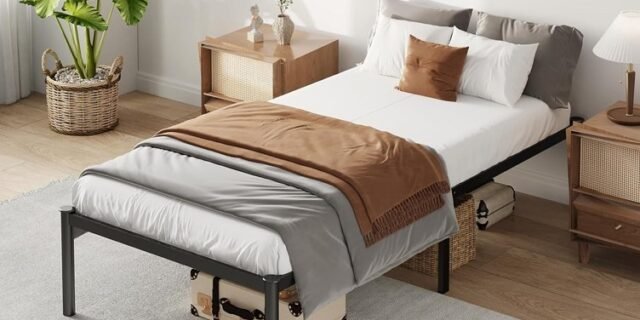 Cama De Solteiro 88x188cm, Metal, Cabeceira, 300kg | Estrutura Metálica Resistente Com Cabeceira, Suporta Até 300kg E Acomoda Colchão De 88x188cm.