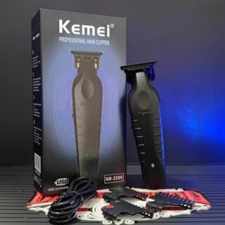Máquina De Acabamento Corta Cabelo Profissional Kemei