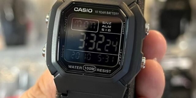 Relógio Casio Masculino Digital Negativo W-800h-1bvdf Preto