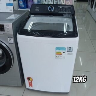 Lavadora de Roupas Midea 12kg 10 Programas de Lavagem Branco Wave Impeller MAV04W120/WKBR05 – Máquina de Lavar