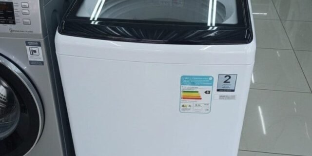 Lavadora de Roupas Midea 12kg 10 Programas de Lavagem Branco Wave Impeller MAV04W120/WKBR05 – Máquina de Lavar