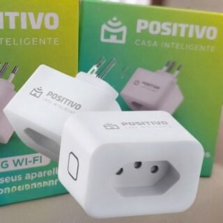 Smart Plug Wi-Fi 10A/1000W, Positivo Casa Inteligente, Ligue ou Desligue seus Eletrodomésticos Através do Smartphone, Compatível com Alexa