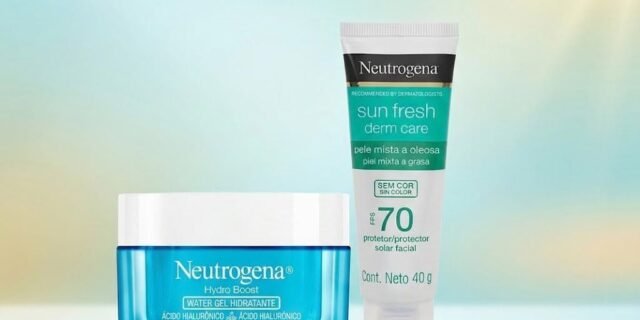 Kit Neutrogena Hidratante Facial Hydro Boost Water Gel 50g + Sun Fresh Protetor Solar Facial FPS 70 40g