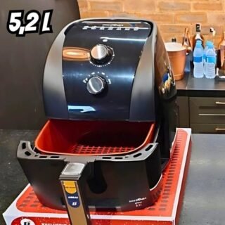 Fritadeira Air Fryer Britânia 5,5L 1500W BFR50 Redstone 220V
